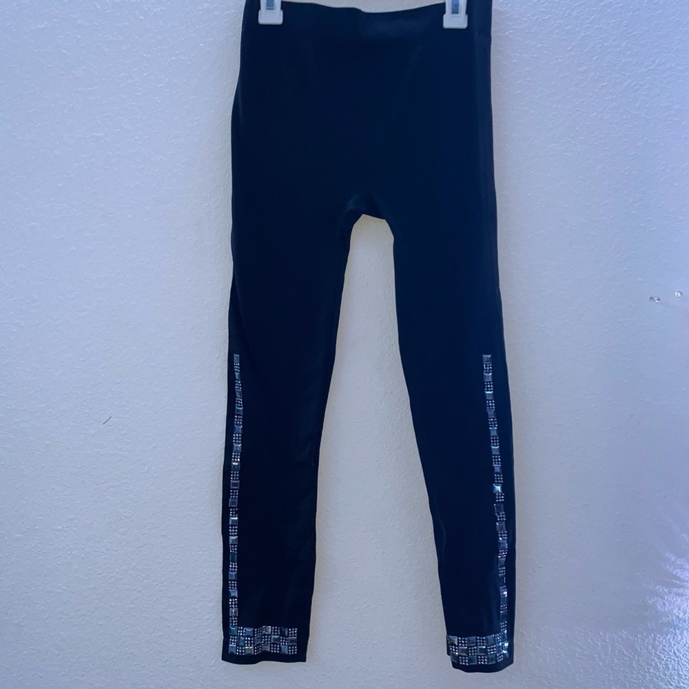 Kids black sparkly leggings